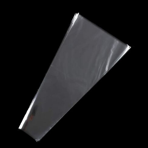 ccHuDE 200 Pcs Clear Plastic Flower Bouquet Bag Sleeve Transparent Cellophane Bags Rose Packaging Bags for Valentine's Day in Saudi Arabia