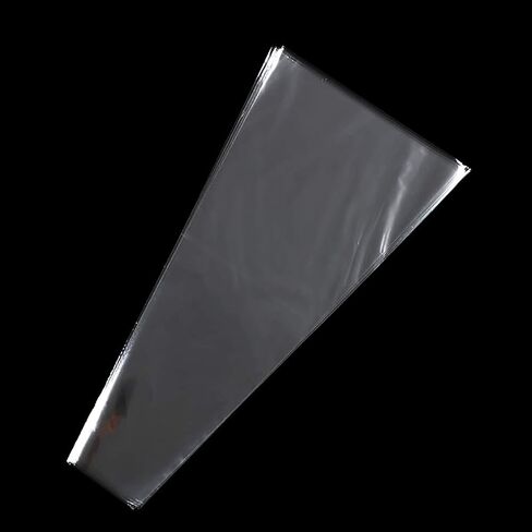 ccHuDE 200 Pcs Clear Plastic Flower Bouquet Bag Sleeve Transparent Cellophane Bags Rose Packaging Bags for Valentine's Day in Saudi Arabia