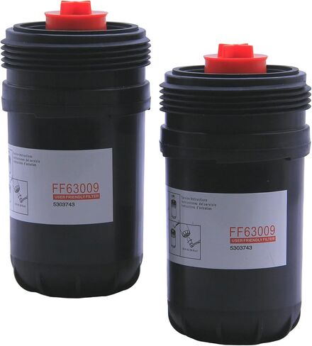 2 حزمة من FF63009 مرشح الوقود يستبدل FF63054NN ، 5303743 ، FF63008 ، FH22168 ، P553009 ، WF10564 ، 5304214 ، 5289121 مع CUMMINS B/L SERIES B6.7 ISB6.7 QSB6.7 in Saudi Arabia