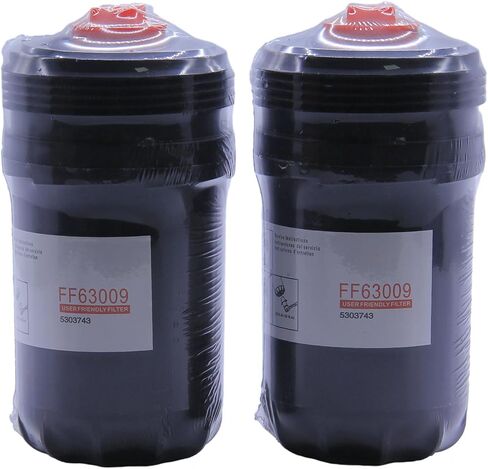 2 حزمة من FF63009 مرشح الوقود يستبدل FF63054NN ، 5303743 ، FF63008 ، FH22168 ، P553009 ، WF10564 ، 5304214 ، 5289121 مع CUMMINS B/L SERIES B6.7 ISB6.7 QSB6.7 in Saudi Arabia
