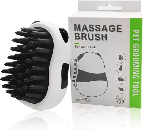 Cute Pet Bath Brush,Soft Pet hair Brush Dog Scrubber for Bath and Shedding Pets Soft Silicone Hair Products Bathing Supplies, Soothing Massage Rubber Comb, Suitable for Dogs and Cats（Panda） in Saudi Arabia
