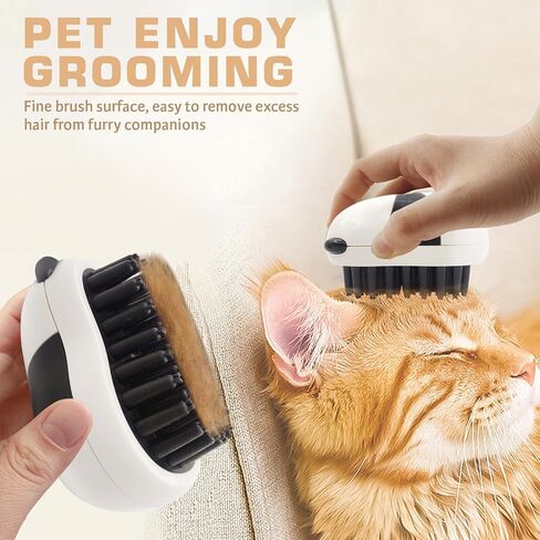 Cute Pet Bath Brush,Soft Pet hair Brush Dog Scrubber for Bath and Shedding Pets Soft Silicone Hair Products Bathing Supplies, Soothing Massage Rubber Comb, Suitable for Dogs and Cats（Panda） in Saudi Arabia