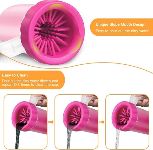 Dog Paw Cleaner with Handle - KENOBEE Kids Friendly Portable Dog Foot Cleaning Brush Cup Washer for Small Medium Dogs (Up to 50 LBS), Blue in Saudi Arabia