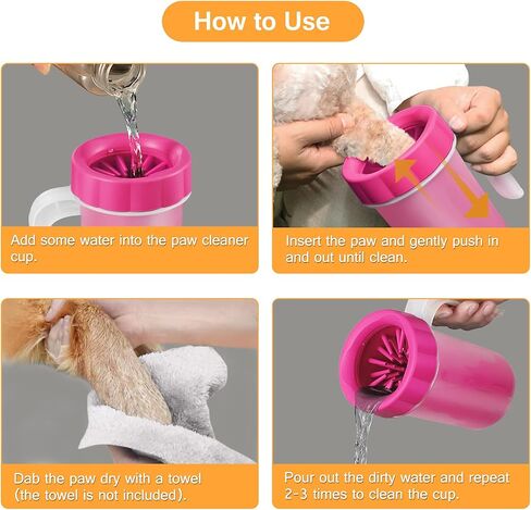 Dog Paw Cleaner with Handle - KENOBEE Kids Friendly Portable Dog Foot Cleaning Brush Cup Washer for Small Medium Dogs (Up to 50 LBS), Blue in Saudi Arabia