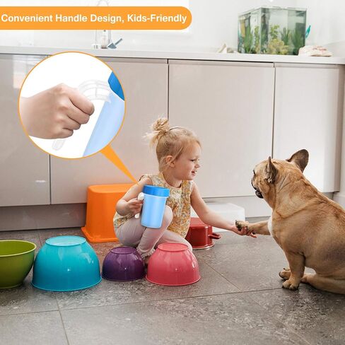 Dog Paw Cleaner with Handle - KENOBEE Kids Friendly Portable Dog Foot Cleaning Brush Cup Washer for Small Medium Dogs (Up to 50 LBS), Blue in Saudi Arabia