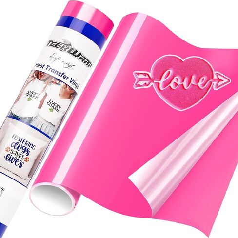 TECKWRAP Puff Vinyl نقل الحرارة ثلاثي الأبعاد - 10 بوصة × 60 بوصة لاصق HTV حديد على الفينيل لجميع آلات القطع منتفخة بالضغط الحراري من الفينيل للقمصان سهلة القطع والأعشاب (أسود) in Kuwait