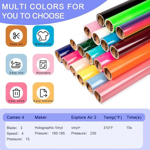 TECKWRAP Puff Vinyl نقل الحرارة ثلاثي الأبعاد - 10 بوصة × 60 بوصة لاصق HTV حديد على الفينيل لجميع آلات القطع منتفخة بالضغط الحراري من الفينيل للقمصان سهلة القطع والأعشاب (أسود) in Kuwait