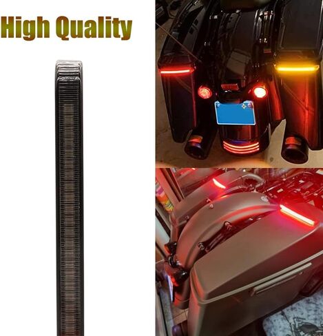 مصباح خلفي لحقيبة السرج 32 مصباح LED لفرامل التشغيل المتتابعة مصباح دخان مناسب لشارع Har-ley Tour-ing Street Gil-de Road Gil-de Road K-ing Elec-tra Gli-de Ultra Limited 2014-2023 in Kuwait