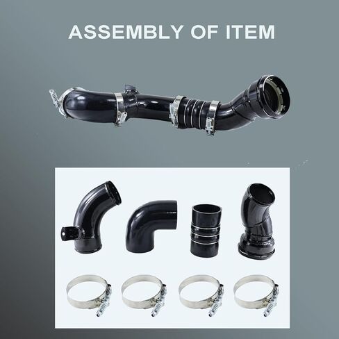 667-300 Cold Side Intercooler Pipe Kit, Compatible with Ford F-250 F-350 F-450 F-550 Super Duty 6.7L V8 Powerstroke 2011 2012 2013 2014 2015 2016, Upgrade Intercooler Pipe in Kuwait