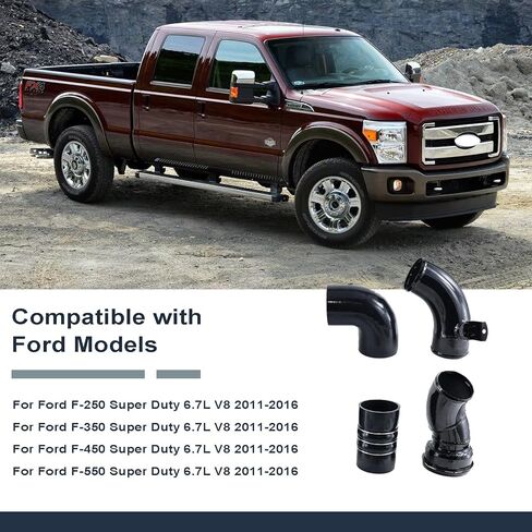 667-300 Cold Side Intercooler Pipe Kit, Compatible with Ford F-250 F-350 F-450 F-550 Super Duty 6.7L V8 Powerstroke 2011 2012 2013 2014 2015 2016, Upgrade Intercooler Pipe in Kuwait
