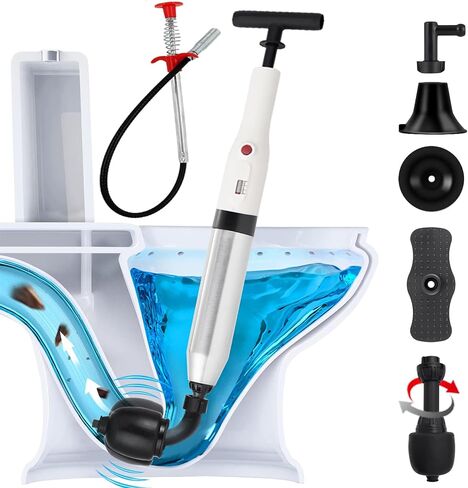 Lihu 360 ° Activity Toilet Plunger Blaster with Grabber 4 Claw Pick Up Reacher Tool, Clogged Pipe,Sewer,Floor Drain Unclog Gun,Unclog to Bathroom Toilet Unblocker Sink Plunger Plumbing Kitchen Sink in Saudi Arabia