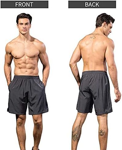 3 Pack Mens Workourt Shorts Running Gym Shorts for Men with Pockets and Elastic Waistband Quick Dry Activewear in Saudi Arabia
