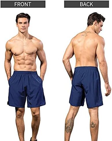 3 Pack Mens Workourt Shorts Running Gym Shorts for Men with Pockets and Elastic Waistband Quick Dry Activewear in Saudi Arabia