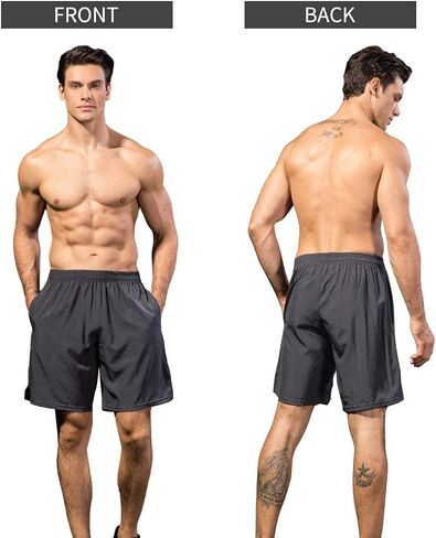 3 Pack Mens Workourt Shorts Running Gym Shorts for Men with Pockets and Elastic Waistband Quick Dry Activewear in Saudi Arabia