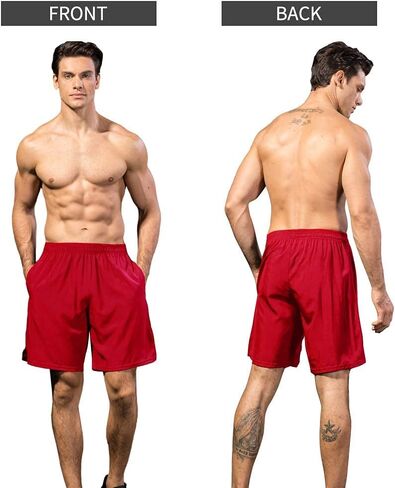 3 Pack Mens Workourt Shorts Running Gym Shorts for Men with Pockets and Elastic Waistband Quick Dry Activewear in Saudi Arabia
