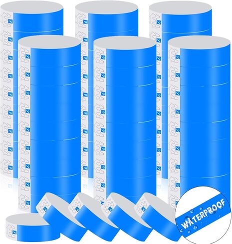 Dwrists Wristbands for Events - 2500pcs Waterproof Neon Wrist Bands for Events Concert, Festival Admission, Party (Blue) in Saudi Arabia