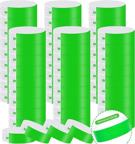 Dwrists Wristbands for Events - 2500pcs Waterproof Neon Wrist Bands for Events Concert, Festival Admission, Party (Blue) in Saudi Arabia