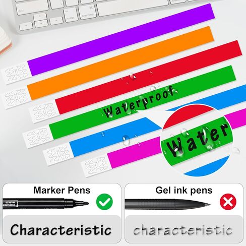 Dwrists Wristbands for Events - 2500pcs Waterproof Neon Wrist Bands for Events Concert, Festival Admission, Party (Blue) in Saudi Arabia