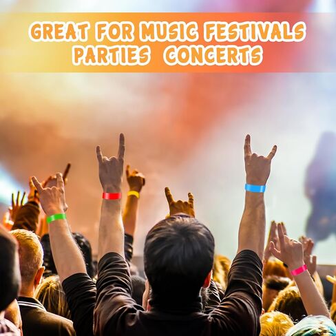 Dwrists Wristbands for Events - 2500pcs Waterproof Neon Wrist Bands for Events Concert, Festival Admission, Party (Blue) in Saudi Arabia