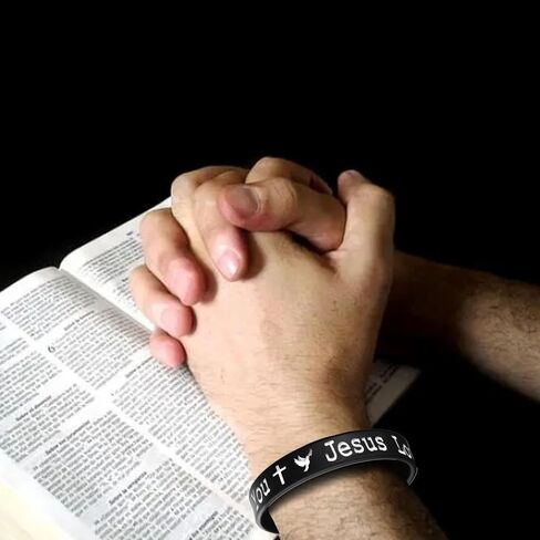36 PCS Jesus Loves You Silicone Wristbands Colorful Rubber Bracelets Christian Silicone Bracelet Jesus Loves You Rubber Wristbands for Adults Teen Christmas Gifts Church in Saudi Arabia