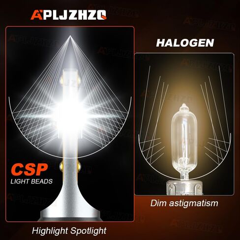 المصابيح الأمامية متوافقة مع Chevy Malibu 2004 2005 2006 2007 2008 2009 2010 2011 2012، H11/H8/H9 مجموعة لمبات إضاءة عالية منخفضة الشعاع، 6000K أبيض، استبدال الهالوجين، التوصيل والتشغيل، حزمة من 4 in Kuwait