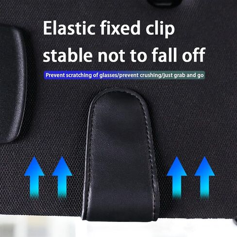zipelo Sunglasses Holders for Car Sun Visor, Bling Crystal Eyeglasses Hanger Mounted with Ticket Card Clip, Auto Accessories Universal Rhinestones Fashion Glasses Holder for Women Girls in Saudi Arabia