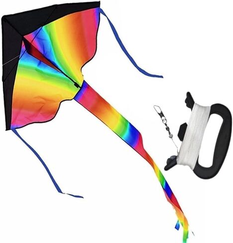 Kites for Kids Ages 4-8, Kites for Adults, Rainbow Kite, Delta and Diamond Kites for Kids Ages 8-12 Easy to Fly, Stunt Kite, Beach Kite with Carrying Bag in Saudi Arabia