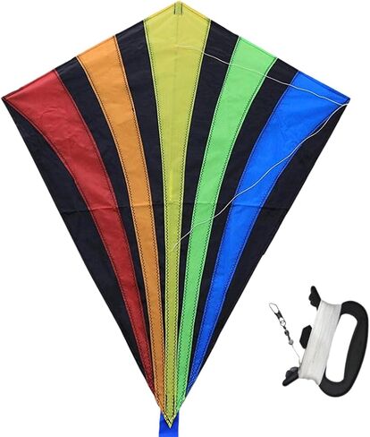 Kites for Kids Ages 4-8, Kites for Adults, Rainbow Kite, Delta and Diamond Kites for Kids Ages 8-12 Easy to Fly, Stunt Kite, Beach Kite with Carrying Bag in Saudi Arabia