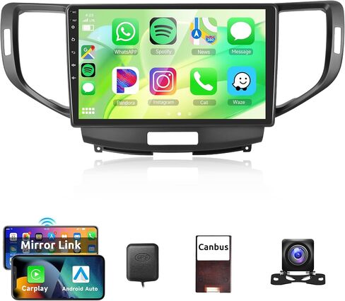 2G 64G Android Car Stereo Radio Carplay for Acura TSX 2009-2014/Honda Spirior 2009-2013/Honda Accord 2008-2012, Rimoody 9 Inch Touchscreen Mirror Link Bluetooth FM/RDS GPS WiFi Backup Camera in Saudi Arabia