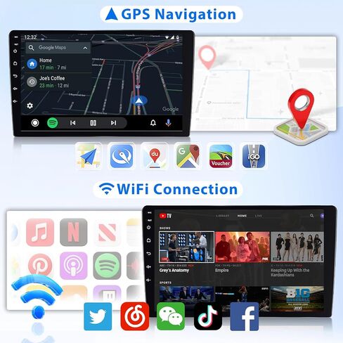 2G 64G Android Car Stereo Radio Carplay for Acura TSX 2009-2014/Honda Spirior 2009-2013/Honda Accord 2008-2012, Rimoody 9 Inch Touchscreen Mirror Link Bluetooth FM/RDS GPS WiFi Backup Camera in Saudi Arabia