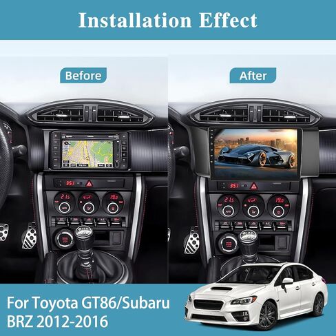 [2+64G] راديو سيارة لسيارة Toyota GT86 / Subaru BRZ 2012-2016 - Carplay اللاسلكي وAndroid Auto - شاشة لمس 9 بوصة ستيريو سيارة Android مع GPS Sat Navi/WiFi/Mirror Link/SWC + كاميرا احتياطية AHD in Saudi Arabia