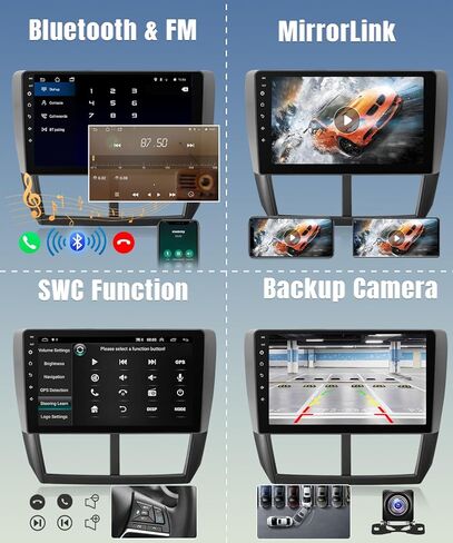 Naifay Android Car Stereo for Subaru Forester Impreza WRX 2008-2012 with Wireless CarPlay Android Auto 2+32G 9 Inch Touch Screen Car Radio Bluetooth in Dash GPS Navigation WiFi FM Backup Camera SWC in Saudi Arabia