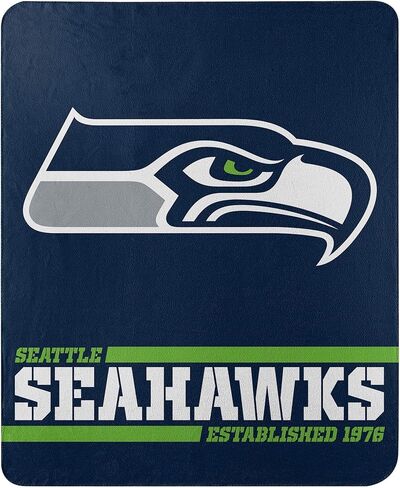 بطانية Northwest NFL Seattle Seahawks مقاس 50x60 من الصوف بتصميم واسع، ألوان الفريق، مقاس واحد in Saudi Arabia