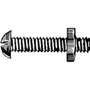 3/16" X 1/2" Round Head Stove Bolts with Hex Nuts