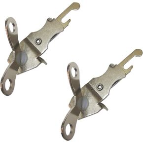 Chef Craft Set of 2 Compact Butterfly Mini Size Can and Bottle Openers, Nickel Plated Steel, 4", Silver