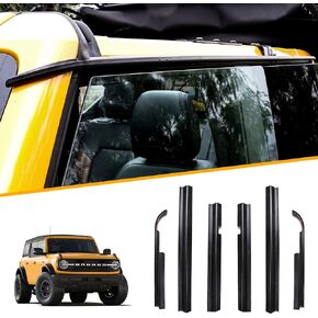 BESTAOO Window Visor Rain Guard Compatible with Ford Bronco 2021 2022 2023 2024 Accessories 4 Door, Side Window Deflectors Shield Wind Guard, 6pcs
