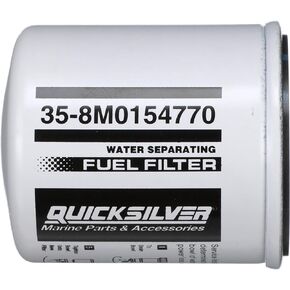 Quicksilver 8M0154770 Water Separating Fuel Filter for Select Volvo Penta, Cobra EFI, Johnson/Evinrude 100-300 Hp Outboards