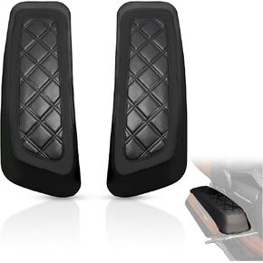 WOWTK Hard Saddlebag Lid Bra/Covers fits for Harley 2014-2024 Touring Road Glide FLTRX Electra Glide FLHT Road King FLHR Street Glide FLHX and Tri Glide models,w/Black Stitching.