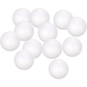 uxcell 24Pcs 2.25" White Polystyrene Foam Balls Smooth Round Solid Ball for Crafts, Art, DIY, Household, Party Decorations