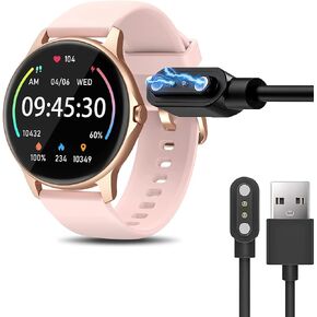 Compatible with ENOMIR Smart Watch Charger, Lamshaw Magnetic Replacement Charger Compatible with ENOMIR LW51 1.28 Inches Smart Watch/Gydom LW51 1.28 Inches Smart Watch (Black)