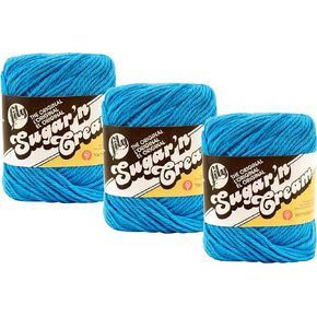 Bulk Buy: Lily Sugar 'n Cream Solids 100% Cotton Yarn (3-Pack) (Hot Blue #1742)