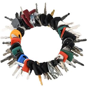 70 Heavy Equipment Keys Master Set, Construction Equipment Key for Cat Caterpillar Case John Deere Cub Cadet Hyster Komatsu Kubota Daewoo Takeuchi Ford New Holland Volvo JCB Keys Heavy Equipment