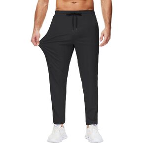 29"/34"/36" Inseam Men's Sweatpants with Zipper Pockets Men Joggers Running Workout Athletic Gym Track Tall Pants