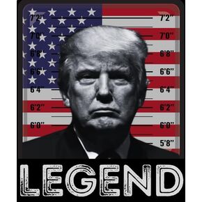 DIY 5D Diamond Painting Kits for Adults Full Drill Diamond Painting Trump Mugshot Legend Not Guilty, Trump Mugshot with American Flag for Home Wall Decor (12x16 inch)