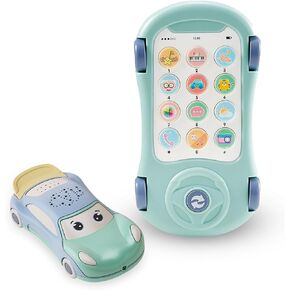 Baby Cell Phone Toy for Boys Girls 6 12 18 Months, Musical Soothing Piano Song Learning, Early Educational Camera Sound Activities Pretend Play, Motor Skills Development Christmas Birthday Gift(Red)