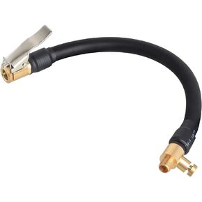 Car Air Hose Tire Inflator Rubber Hose Inflator Self-Locking Air Chuck with Air Hose and Standard Tire Valve Fine Thread for 0.305" x32TPI Air Compressor Pump Audew /EPAuto/AstroAI/JACO/DBPOWER/Mbrain