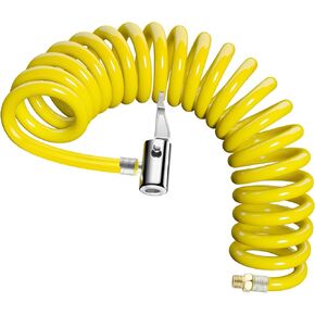 118.2'' Extension Tire Inflator Hose Adapter, Locking Tire Chuck with Flexible PU Hose & Standard Tire Valve Fine Thread, Tyre Inflator Pump Hose Adapter for Screw On Convert to Lock On Connection in Kuwait