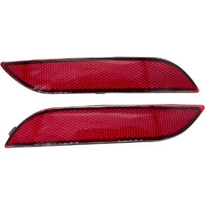 Rear Bumper Reflector Lights For 2018 2019 2020 2021 Toyota Camry (Left + Right) Red Lens Function as Tail Brake Lamps