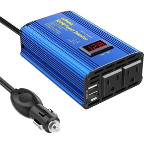 GIANDEL Power Inverter 300W DC 12V to AC 110V Car Converter Adapter with LED Display & 2.4A Dual USB Ports
