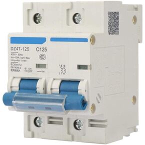 Current Circuit Breaker, DZ47-125 2P Current Miniature Circuit Breaker 400V 80/100/125A Leakage Protection Switch Supplemental Protection(125A)